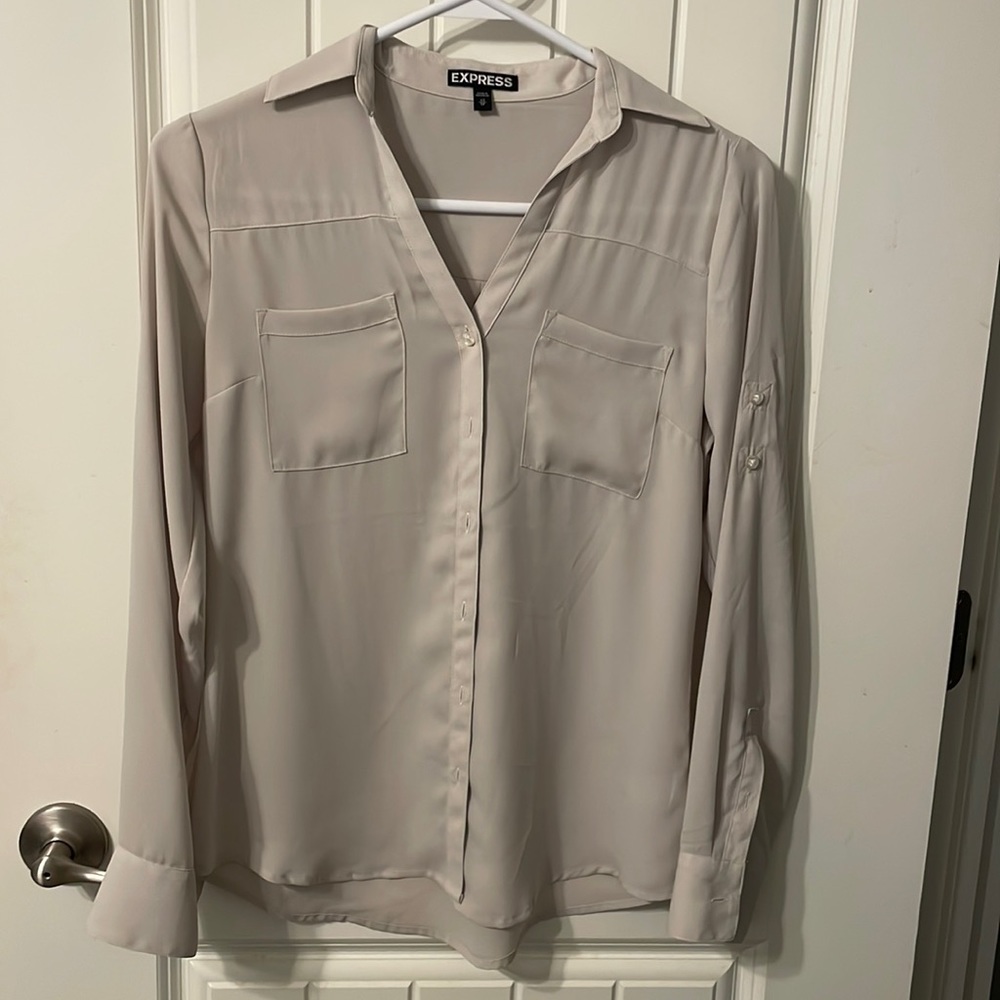 COPY - Express Tan Button Up